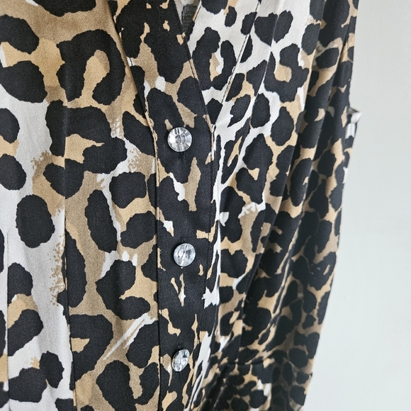 INC International Concepts Leopard Print Sleeveless Shirtdress - Picture 5 of 8